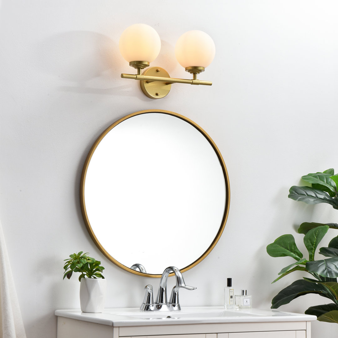2 - Light Dimmable Vanity Light Latitude Run® Shade 