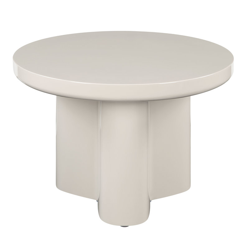 Light Gray High Gloss End Table