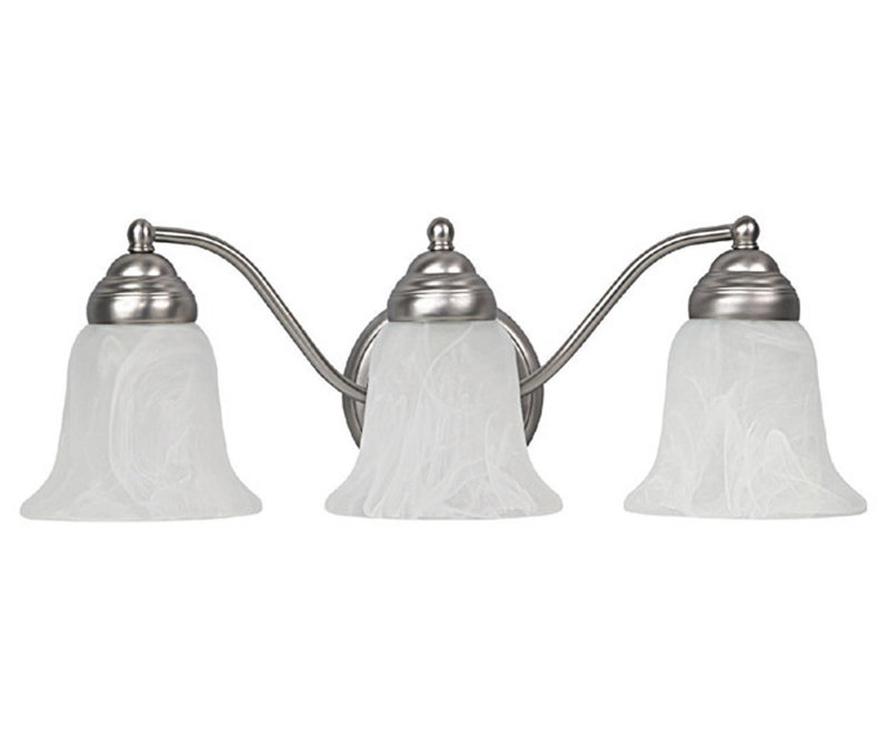 3 - Light Dimmable Vanity Light, Matte Nickel