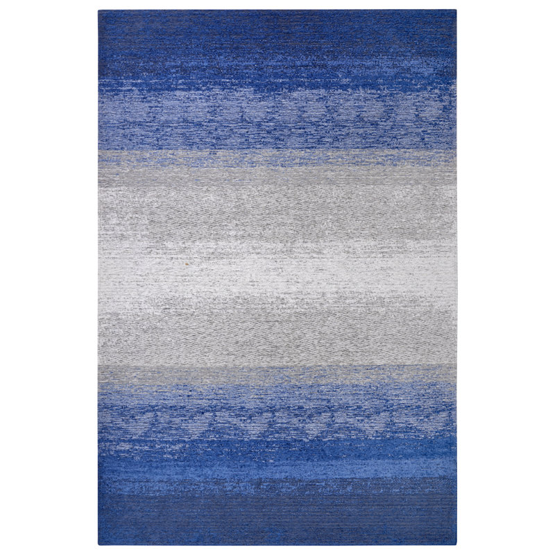 Bila Grey/Blue Rug, Rectangular 75 x 150cm