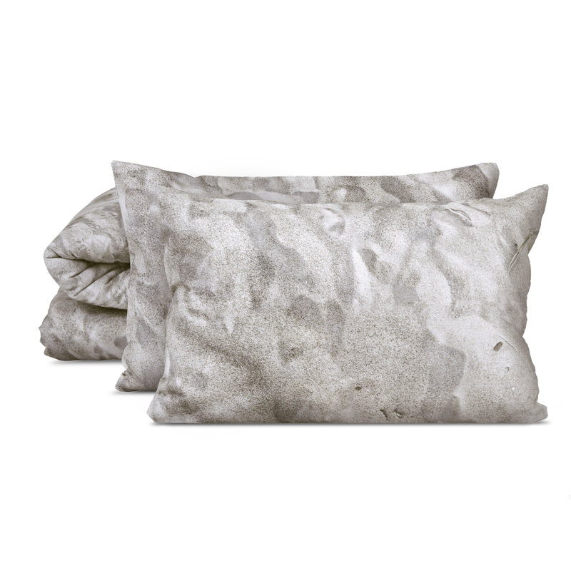 Hayka Satin No Pattern Duvet Cover Set with Pillowcases Included, King Duvet Cover + 2 Pillowcases (65x65)