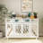 Amiee 55.1'' Wide 3 Drawer Mirrored Door Sideboard-56780552