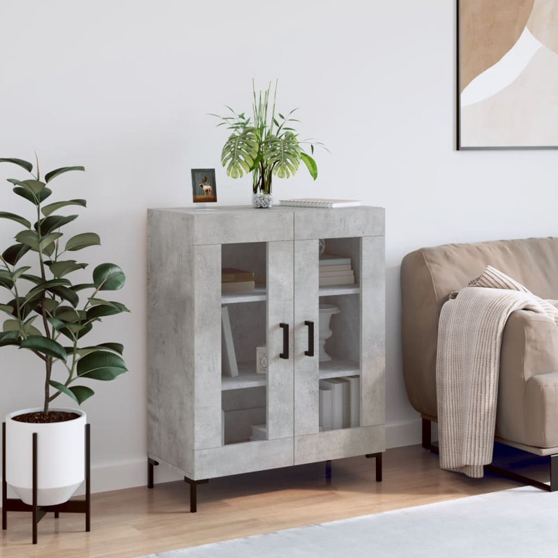 Manisa Display Cabinet, Concrete Grey
