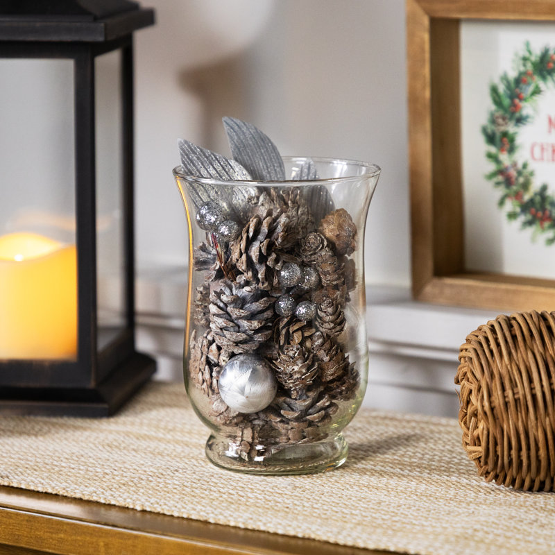 Glittered Berries And Pinecones Christmas Decorations - 6"