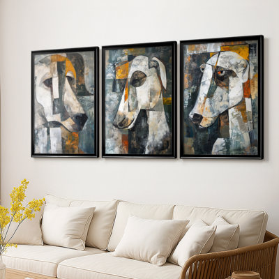 ANIMALS Series Cxxi - Toile tendue avec châssis sur mesure - 3 pièces