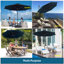 Grand parasol de patio rond en porte-à-faux avec rotation à 360 ° et réglage des mésanges et parasol de terrasse robuste à baldaquin en polyester. (Sans base)