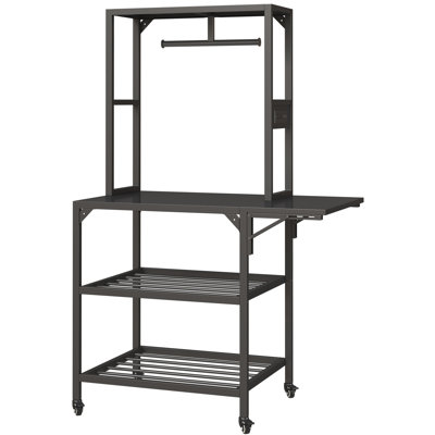 Heavy Duty 3D Printer Table Stand with Filament Storage and Wheels