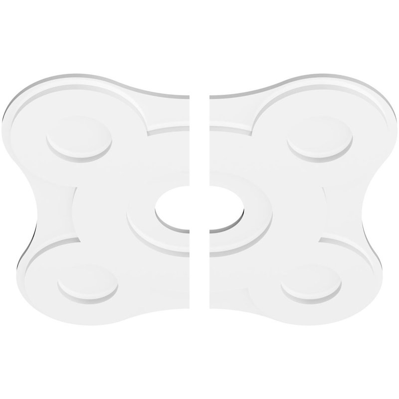 Médaillon de plafond contemporain en PVC de qualité architecturale 26 po x P 5 po x P 9 po x P 1 po