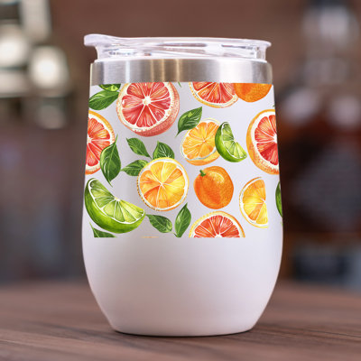 Citrus Pattern 11 oz. Wine Tumbler