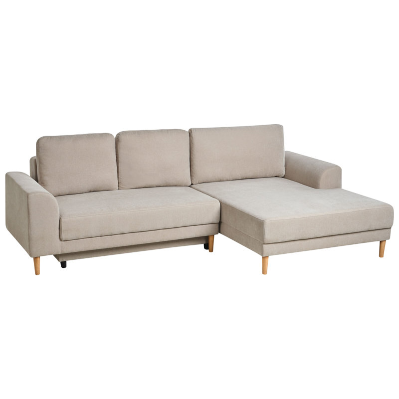 3 Seater Sofa Bed, Beige, Right Hand Facing