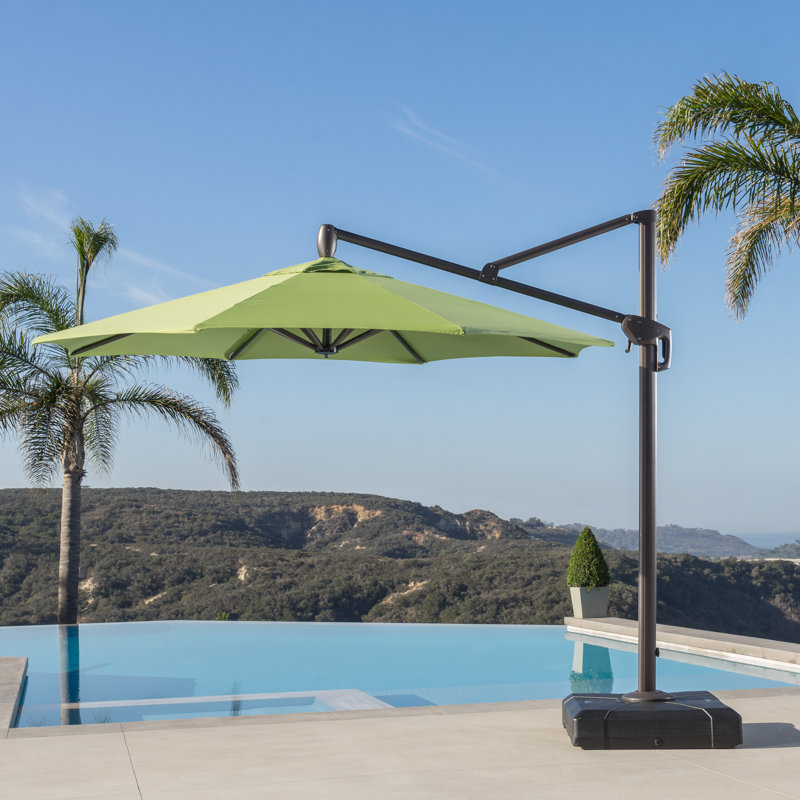 Parasol en porte-à-faux 10 pi Cassidey, Toile Sunbrella® ginkgo