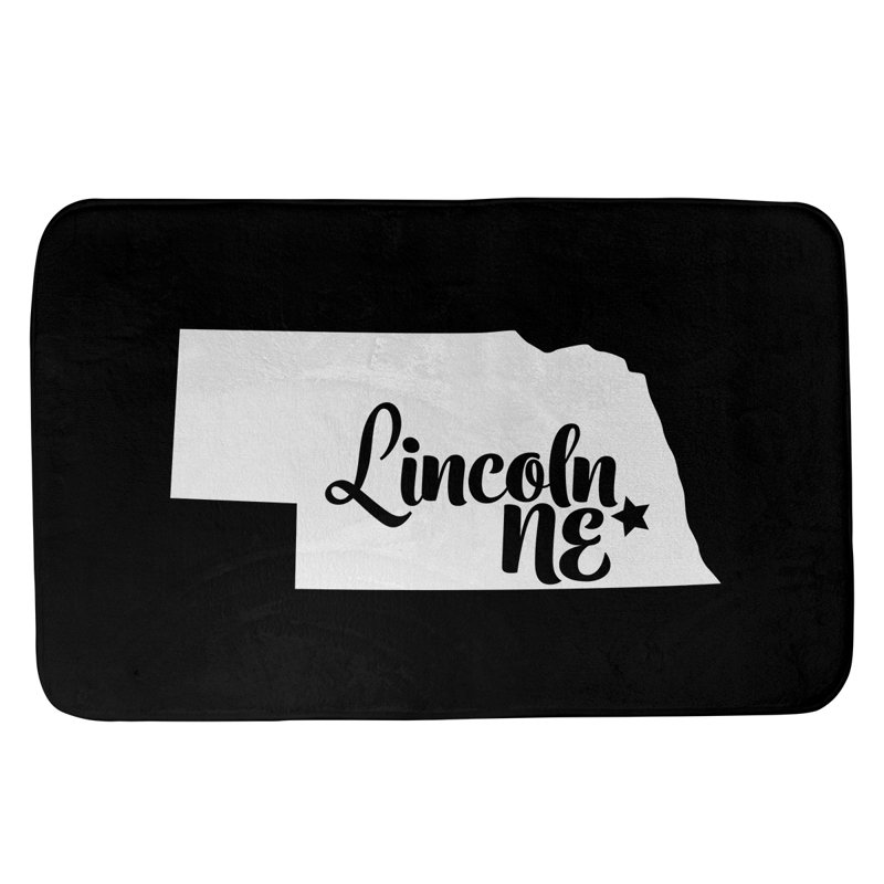 Tapis pour salle de bain allentown pennsylvanie, l 17 po x L 21 po, Gris, Lincoln, Nebraska