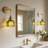 5.1''(W) Adjustable Armed wall sconces with Tulip Glass Shade