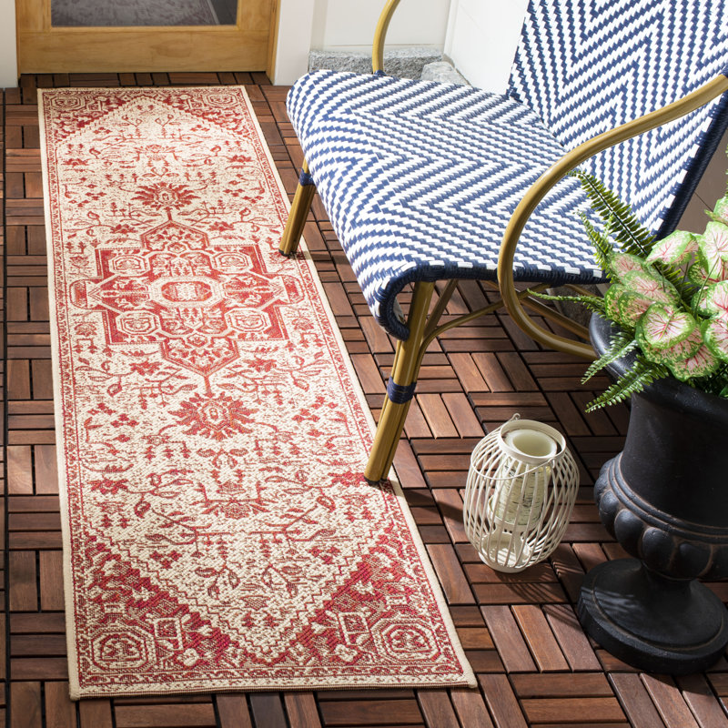 Donivin Beach House Performance Oriental Indoor/Outdoor Area Rug, Runner 2'2" x 6'