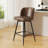 Modern Swivel Upholstered Counter Stool with Durable Metal Frame-338239150