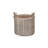 Wicker 2 Piece Lined Log Storage Basket Set