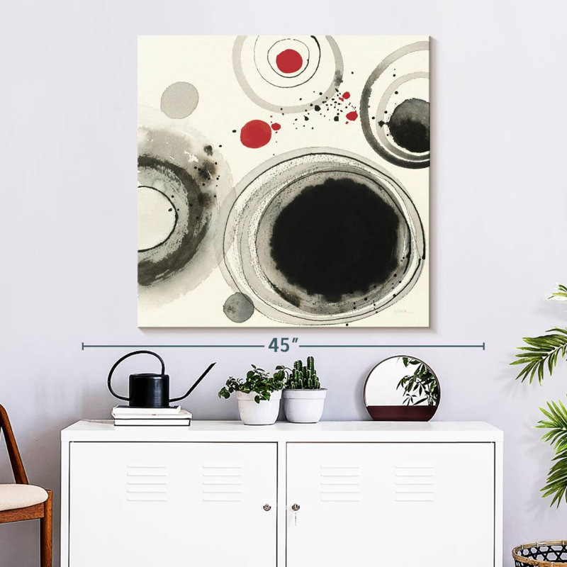 Avery Planetary With Red I, 33" H x 33" W