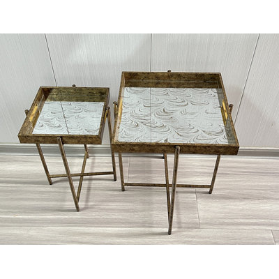 Beenu Tray Top Side Table Set