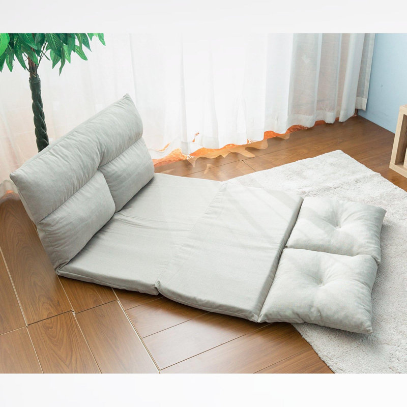 Adjustable 5-Position Floor Game Chair Lounge Floor Sofa, Gray, 23.62" H x 39.37" W x 17.72" D