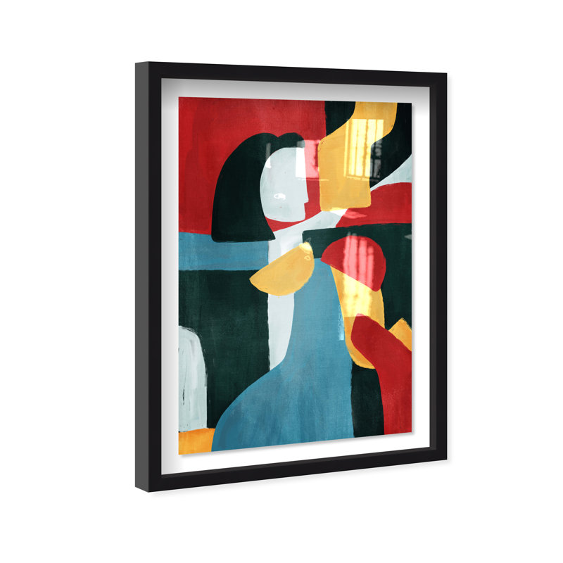 «Colorful Abstract Couple» par Joss & Main - impression d'art graphique, Noir, H 25 po x l 17 po