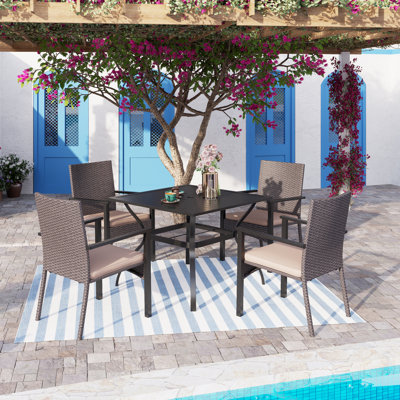 4 - Person Patio Dining Set with Square Table