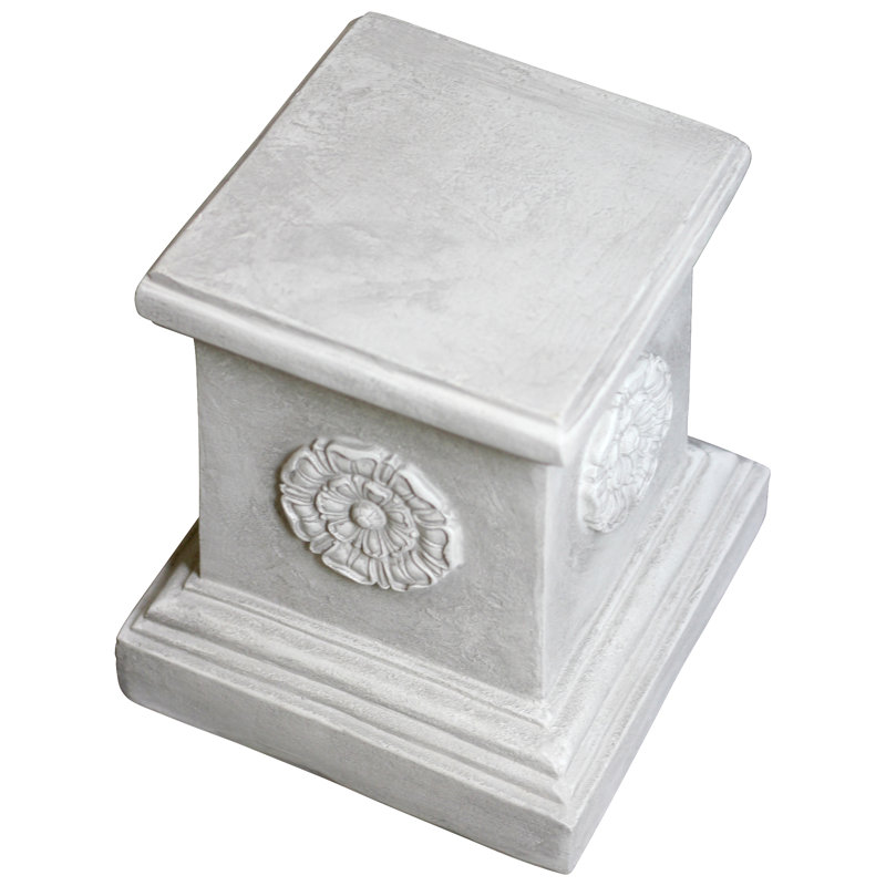 English Rosette Garden Large Plinth Pedestal