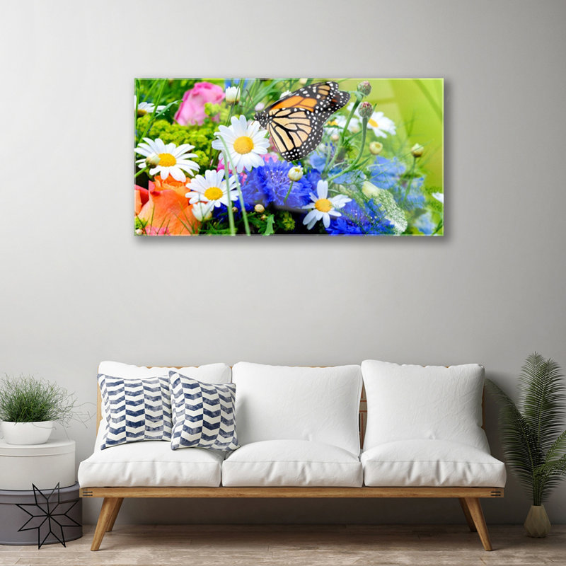 Flowers Nature - Unframed Photograph on Glass