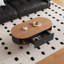 Table basse 47 "Mid-Century moderne cannelée et ovale avec tiroir