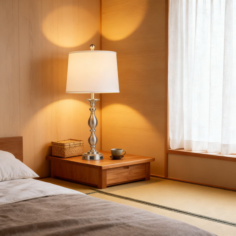 Ensemble de 2 lampes de table modernes avec ports de charge USB A + C et prise de courant, lampes de chevet à commande tactile à intensité variable à 3 voies avec ampoules DEL, éclairage de table de chevet de style maison de campagne pour le salon de la chambre à coucher