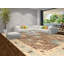 Tapis turc Oushak brun à motif de légumes 13 x 20