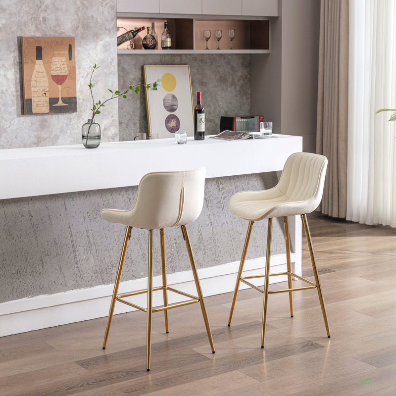 Ensemble de 30 tabourets de bar 30 po avec tabouret de comptoir en velours chromé