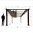 Florence 16' W x 11' D Wood Grain Aluminum Pergola in Chilean Ipe Finish with Adjustable Canopy-27434024
