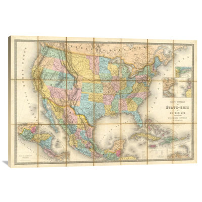 " Carte Generale Des Etats, 1865 "