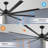 120" Industrial Ceiling Fan 9 Black Aluminum Blades 6 Speed With Remote Control Reversible DC Motor Home and Commercial Use-147212853-147212852