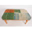 Banc vert, banc orange, banc à motif géométrique, banc assis, banc de bureau, banc de véranda, banc de décoration intérieure, banc fabriqué à la main, banc de chambre à coucher-988458976