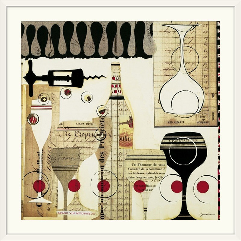 « ii » par liz jardine, impression Deco Vino, H 35 po x l 35 po x P 1,5 po, Toile
