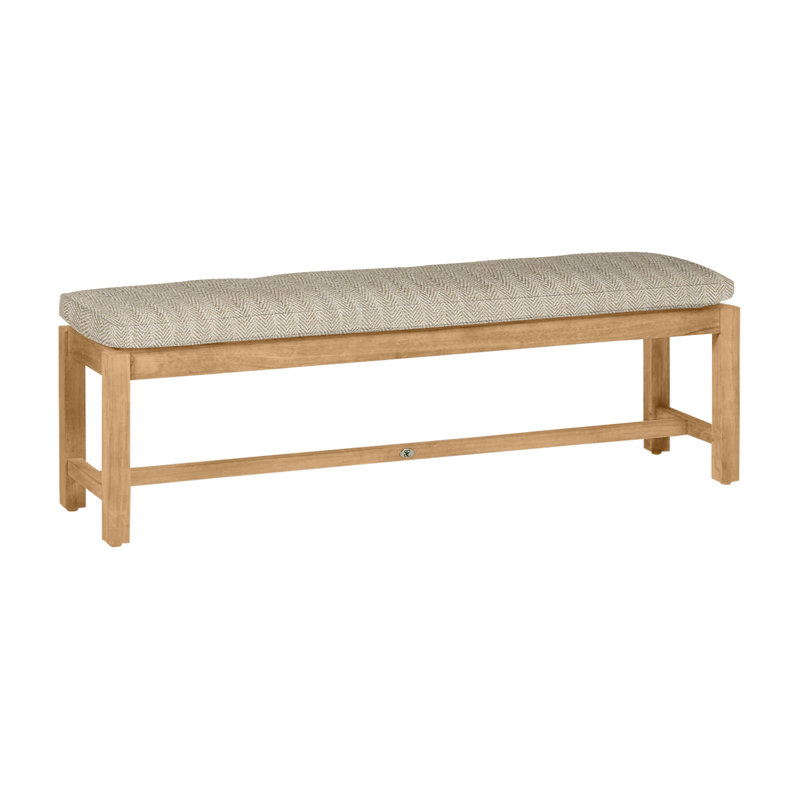 Banc sans dossier Club Teak - Teck naturel, Pas de soudure, Teck naturel, Chevron sable