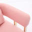 Chaise moderne rose avec pieds dorés, molleton doux pour une ambiance douillette - 2 pièces avec vestiaire, molleton de bureau, sans roulettes, rembourrage confortable