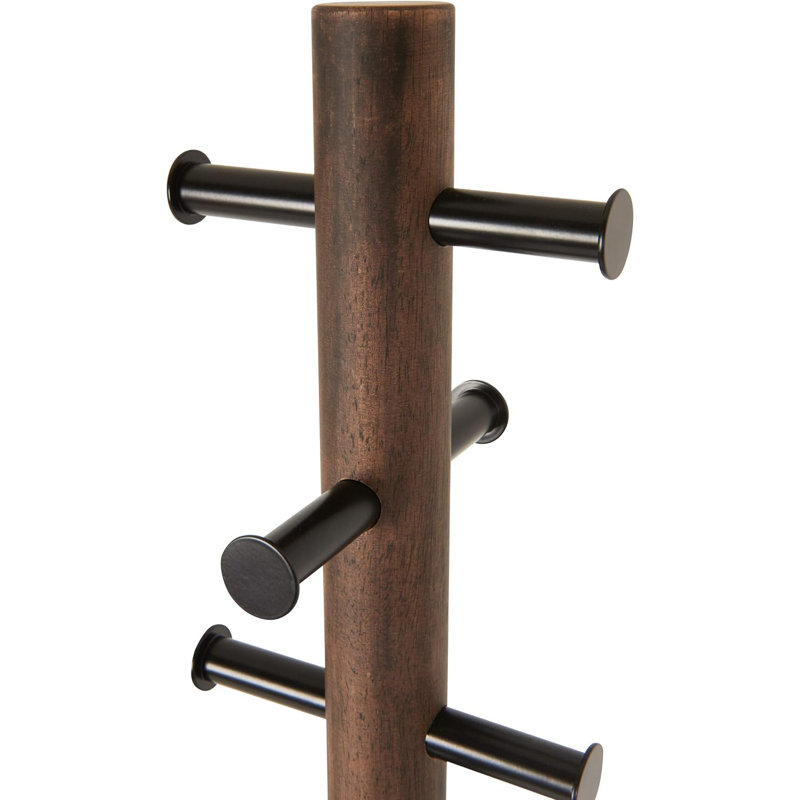 Peg Coatrack, Black/Walnut