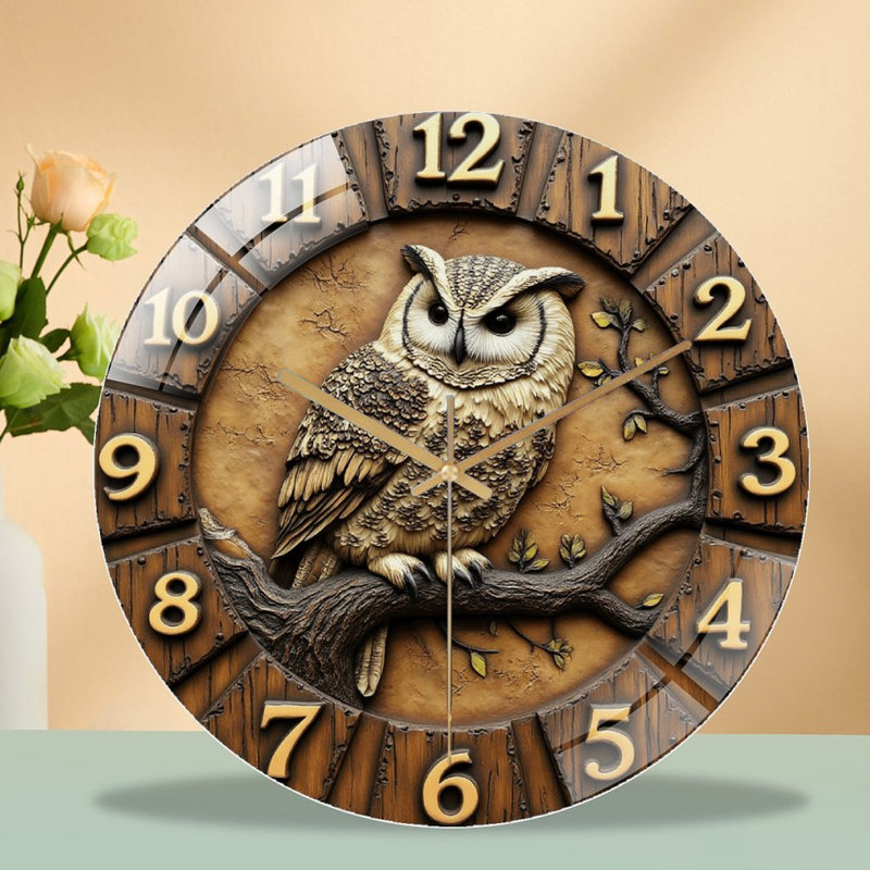 Horloge murale hibou - horloge murale 12 po