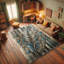 Machine Printed 114cm X 69cm Area Rug