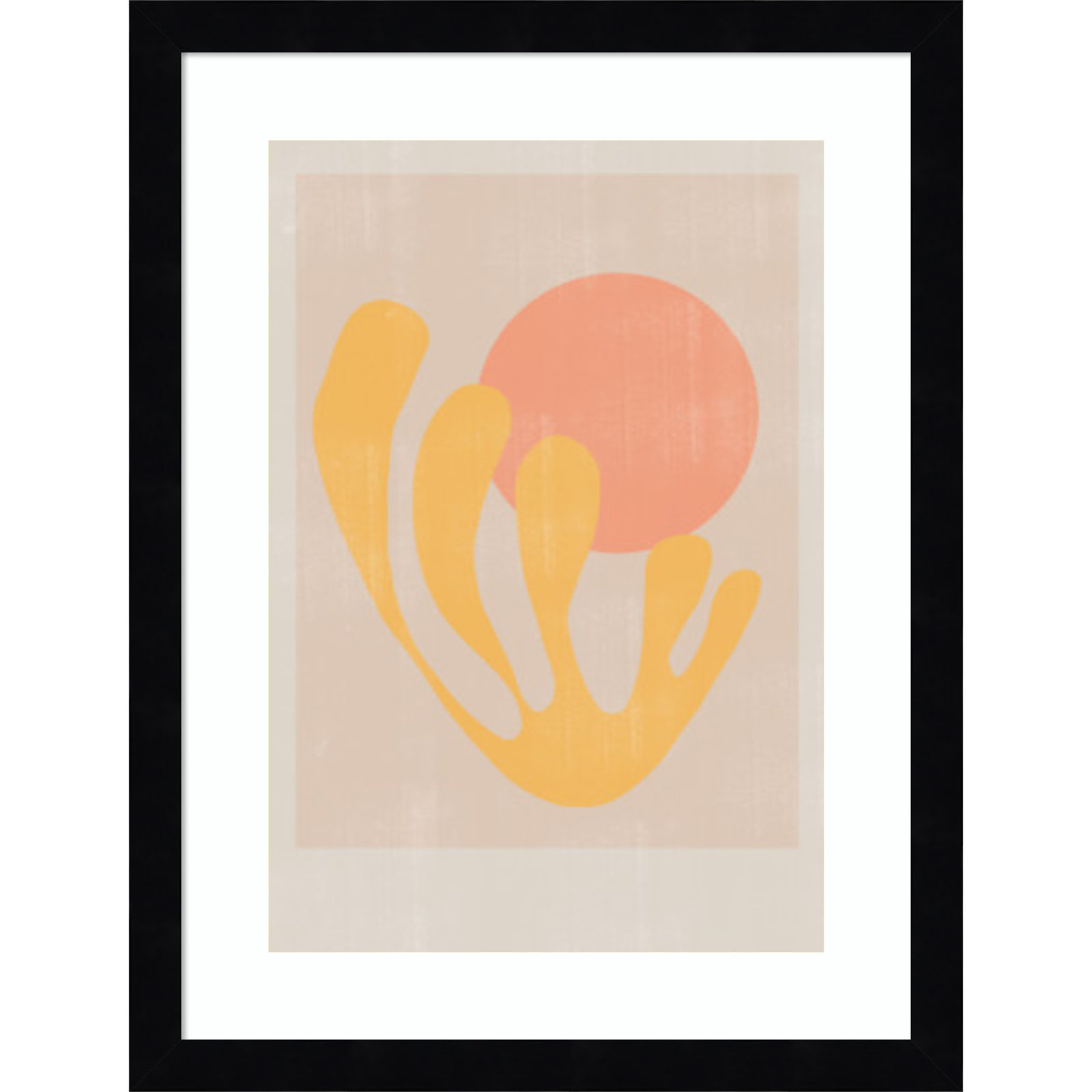 Giese "Modern Plant No. 2" Print, Black, 17" H x 13" W