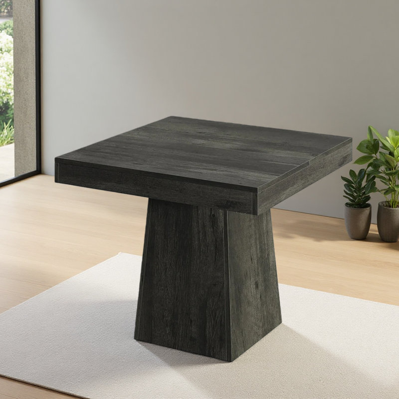 Table de conversation, table de cuisine, table de salle à manger carrée, petite table de conférence, Gris foncé