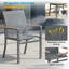 Ensemble de salle à manger d'extérieur en aluminium 5 pièces Abshire, table et chaises d'extérieur pour 4 personnes avec plateau HDPS rectangulaire, ensemble de salle à manger de patio toutes saisons pour cour, terrasse et jardin-1535700647