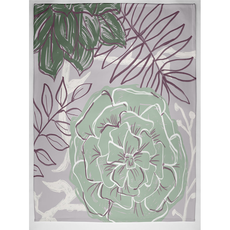 Campanella Plain Weave / Muslin Throw Blanket, Lavender