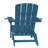 Set of 4 HDPE Outdoor Adirondack Chair Wood Texture Folding Firepit Chair  With  Cup Holder-113489357