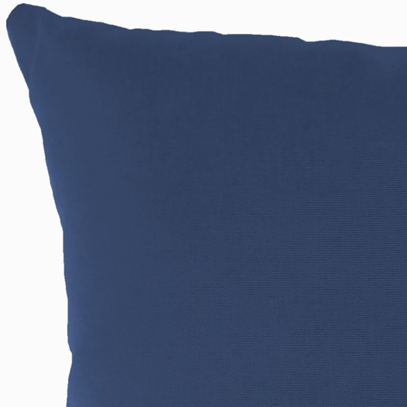 Sunbrella Outdoor Throw Pillow, Canvas Navy Sunbrella® Canvas, 16" H x 16" W