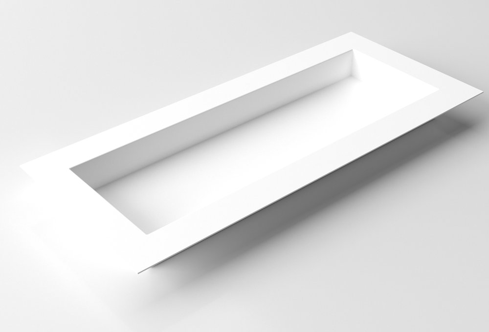 Geo Series Metal Planter Box, White
