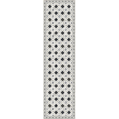 Jodie Black/White Indoor/Outdoor Kitchen Mat
