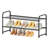 32'' Wide 2-Tier Metal Mesh Shoe Rack for Closet, Stackable and Adjustable, Good for High Heels-509888948
